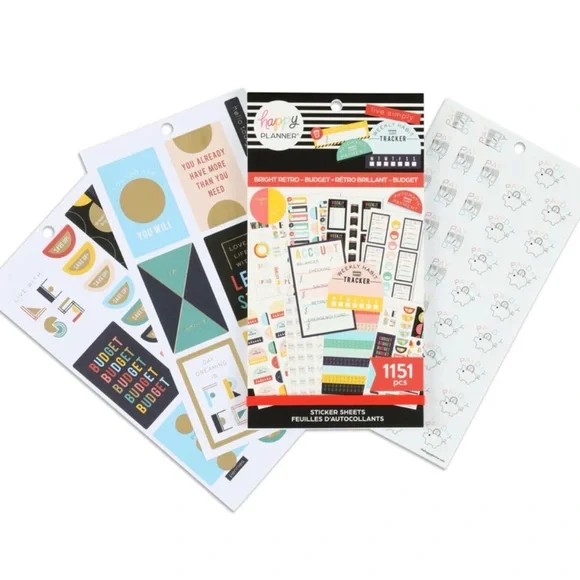 Happy Planner 1152 piece Vibrant Budget Sticker Collection NEW - Picture 2 of 10